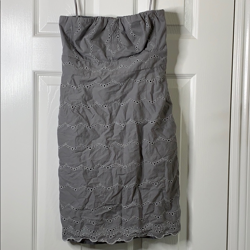 Women’s J. Crew Eyelet Embroidered Strapless Dress